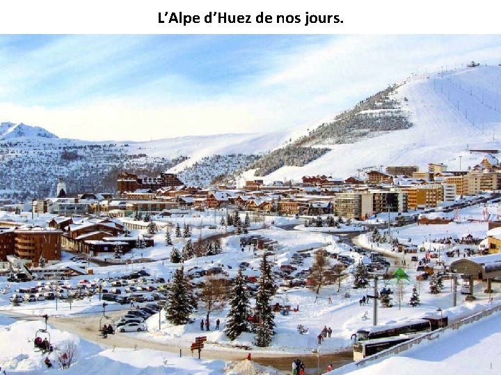 L’Alpe d’Huez de nos jours. 