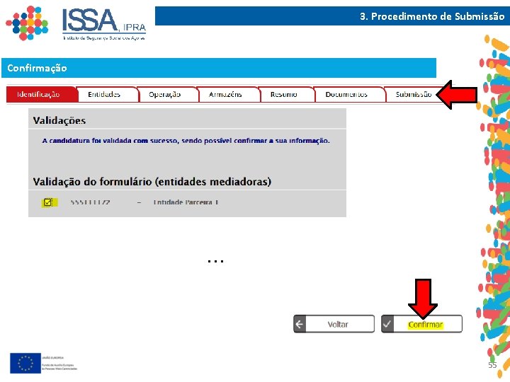 3. Procedimento de Submissão Confirmação … 55 