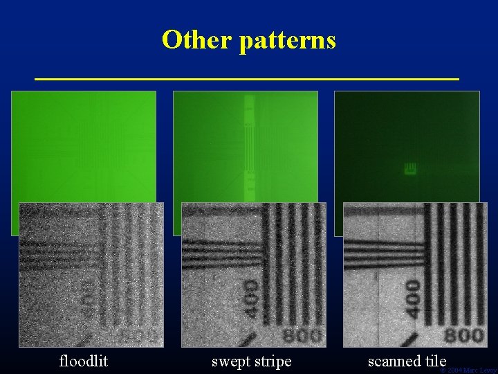 Other patterns floodlit swept stripe scanned tileÓ 2004 Marc Levoy 