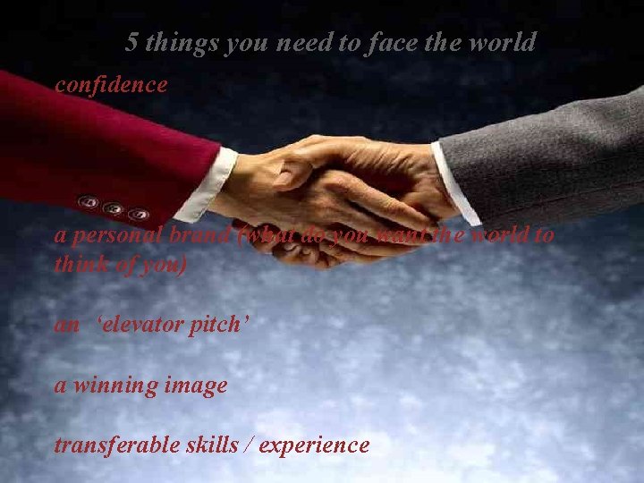 5 things you need to face the world confidence IMPRESSION a personal brand (what