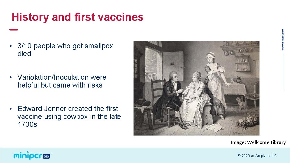 History and first vaccines • 3/10 people who got smallpox died • Variolation/Inoculation were