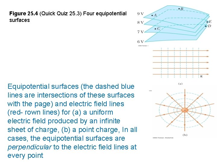 Figure 25. 4 (Quick Quiz 25. 3) Four equipotential surfaces Equipotential surfaces (the dashed