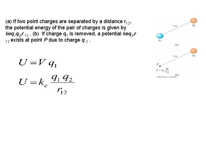 (a) If two point charges are separated by a distance r 12, the potential