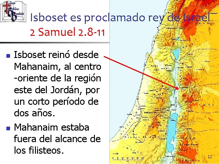Isboset es proclamado rey de Israel 2 Samuel 2. 8 -11 n n Isboset