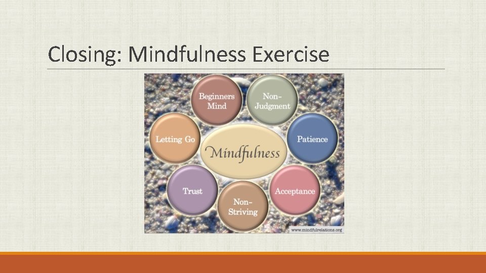 Closing: Mindfulness Exercise 