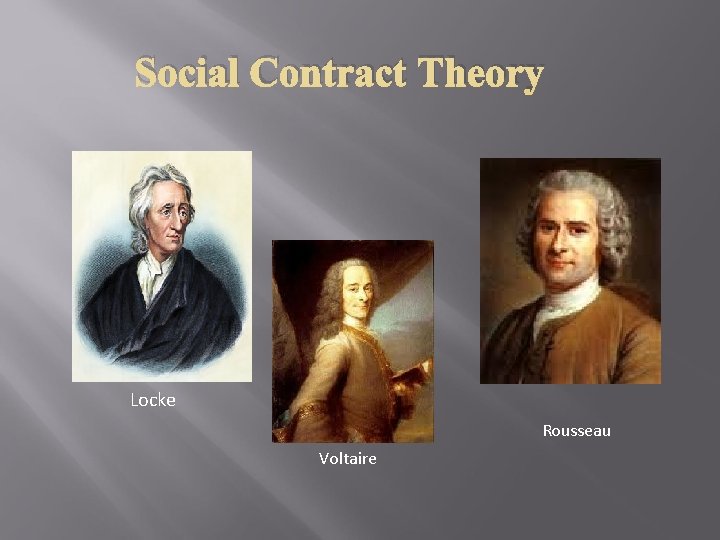 Social Contract Theory Locke Rousseau Voltaire 