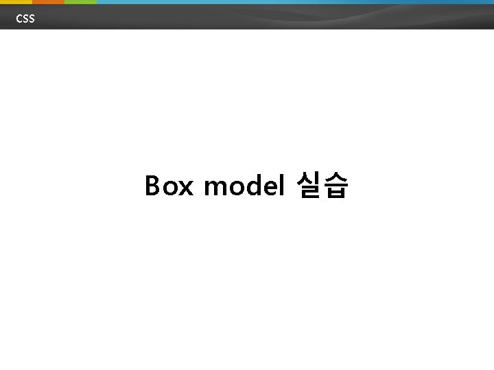 CSS Box model 실습 