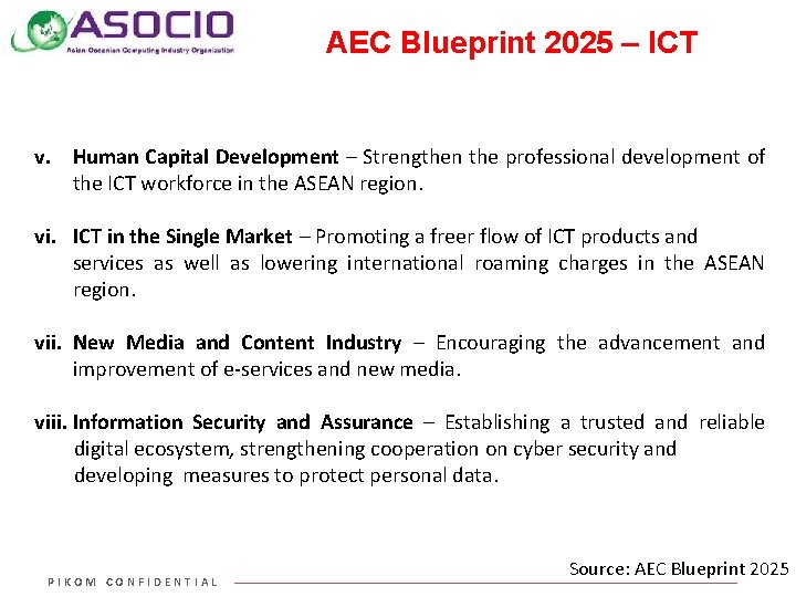 AEC Blueprint 2025 – ICT v. Human Capital Development – Strengthen the professional development