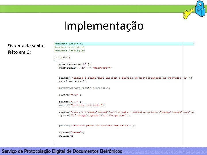 Implementação Sistema de senha feito em C: 