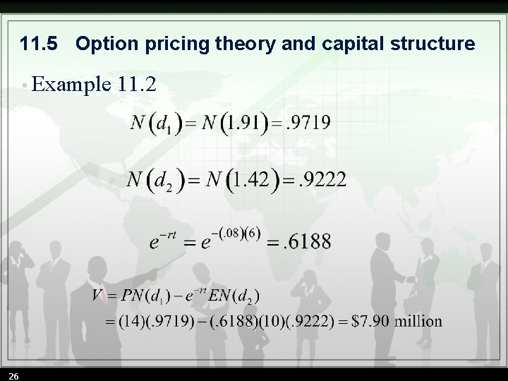 11. 5 Option pricing theory and capital structure • Example 26 11. 2 11. 5 Option pricing theory and capital structure • Example 26 11. 2