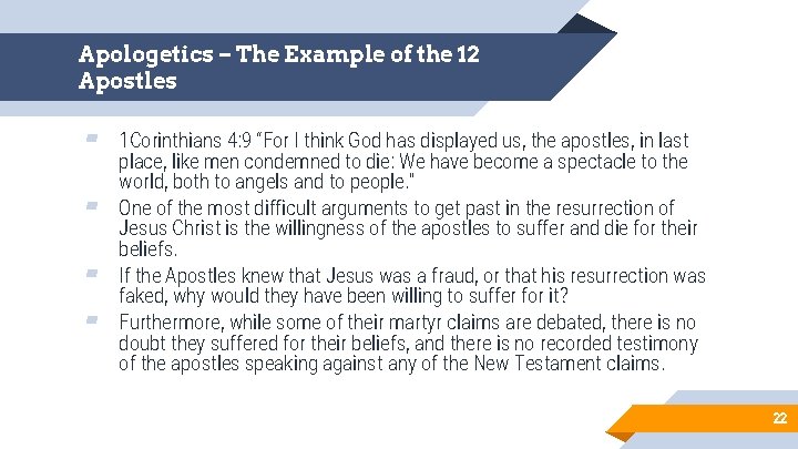 Apologetics – The Example of the 12 Apostles ▰ ▰ 1 Corinthians 4: 9