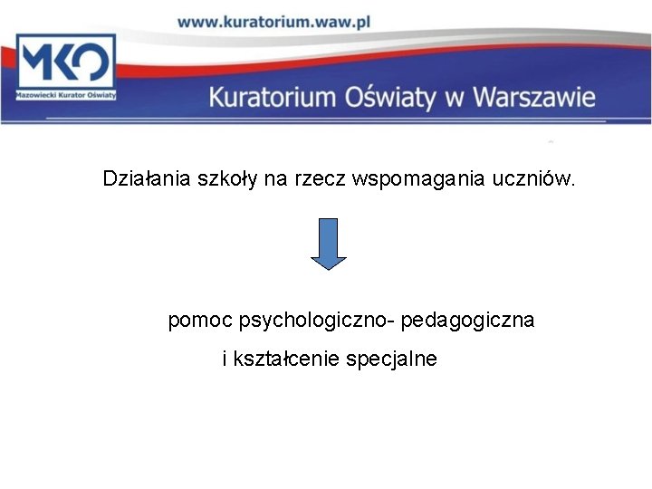 Działania szkoły na rzecz wspomagania uczniów. pomoc psychologiczno- pedagogiczna i kształcenie specjalne 