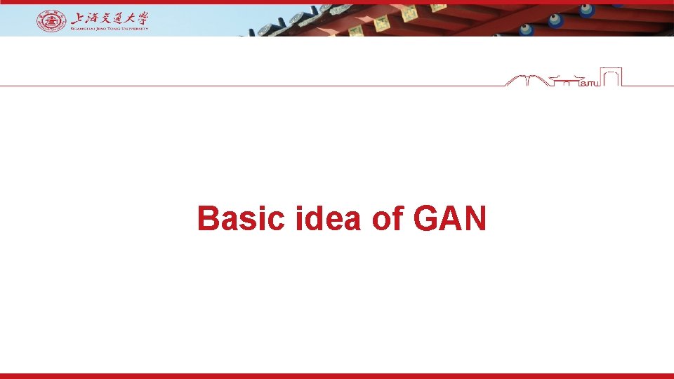 Basic idea of GAN 