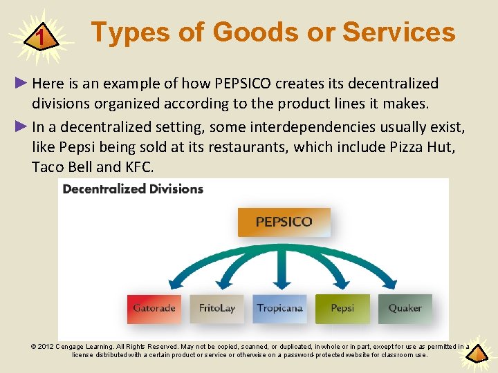 1 Types of Goods or Services ► Here is an example of how PEPSICO