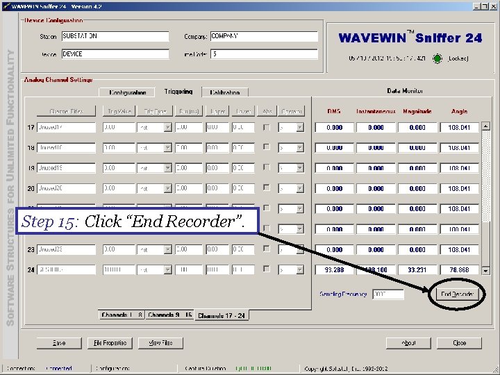 Step 15: Click “End Recorder”. 