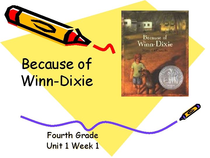 Because of Winn-Dixie Fourth Grade Unit 1 Week 1 