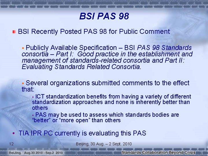 BSI PAS 98 BSI Recently Posted PAS 98 for Public Comment Publicly Available Specification