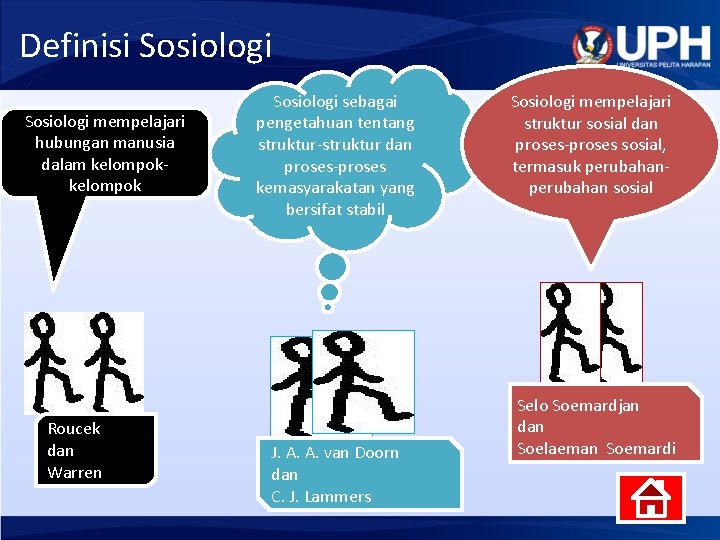 Definisi Sosiologi mempelajari hubungan manusia dalam kelompok Roucek dan Warren Sosiologi sebagai pengetahuan tentang