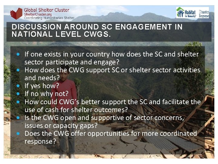 DISCUSSION AROUND SC ENGAGEMENT IN NATIONAL LEVEL CWGS. If one exists in your country
