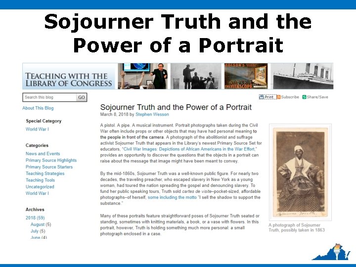 Sojourner Truth and the Power of a Portrait 