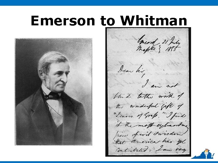 Emerson to Whitman 