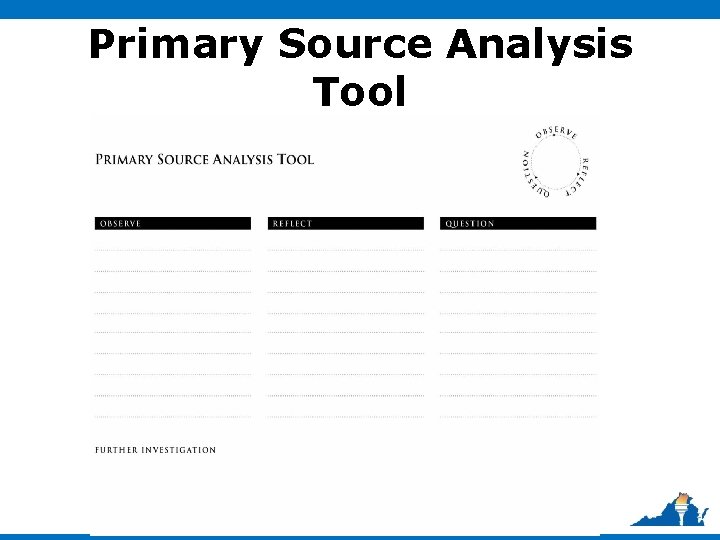 Primary Source Analysis Tool 