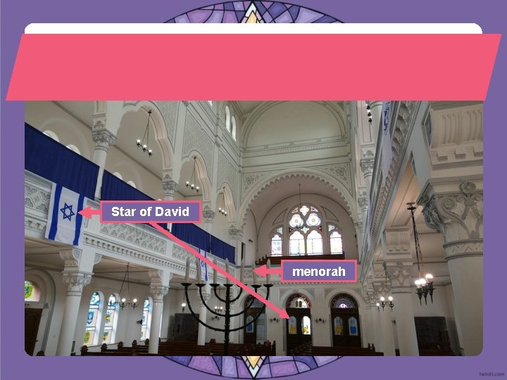 Star of David menorah 