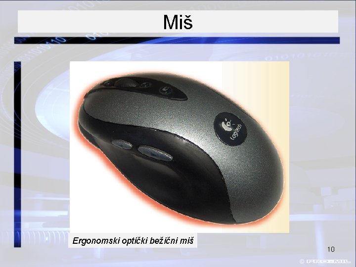 Miš Ergonomski optički bežični miš 10 