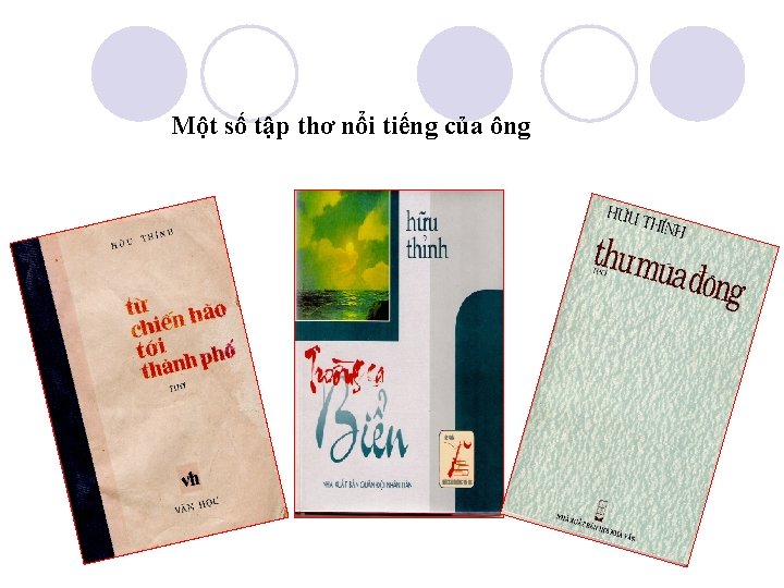 Một số tập thơ nổi tiếng của ông 