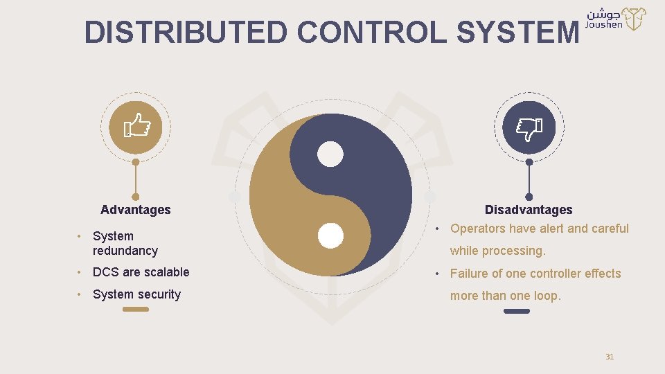 DISTRIBUTED CONTROL SYSTEM Advantages • System redundancy • DCS are scalable • System security