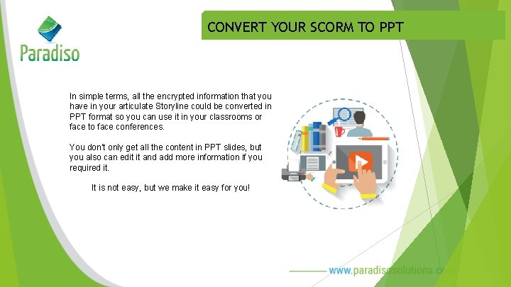 CONVERT YOUR SCORM TO PPT In simple terms, all the encrypted information that you