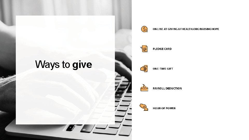 Ways to give 