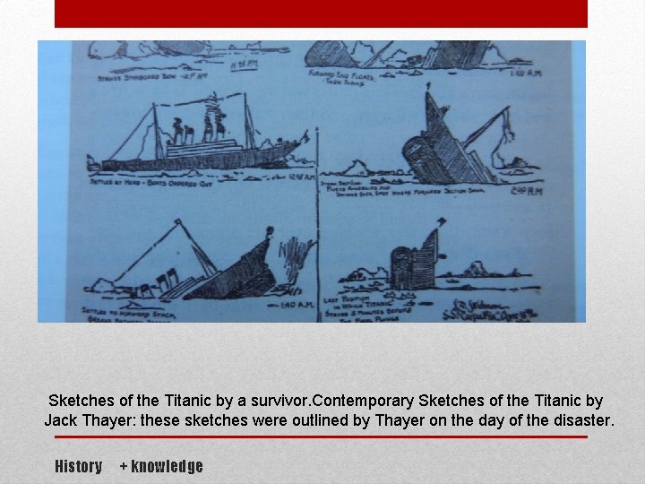 Sketches of the Titanic by a survivor. Contemporary Sketches of the Titanic by Jack