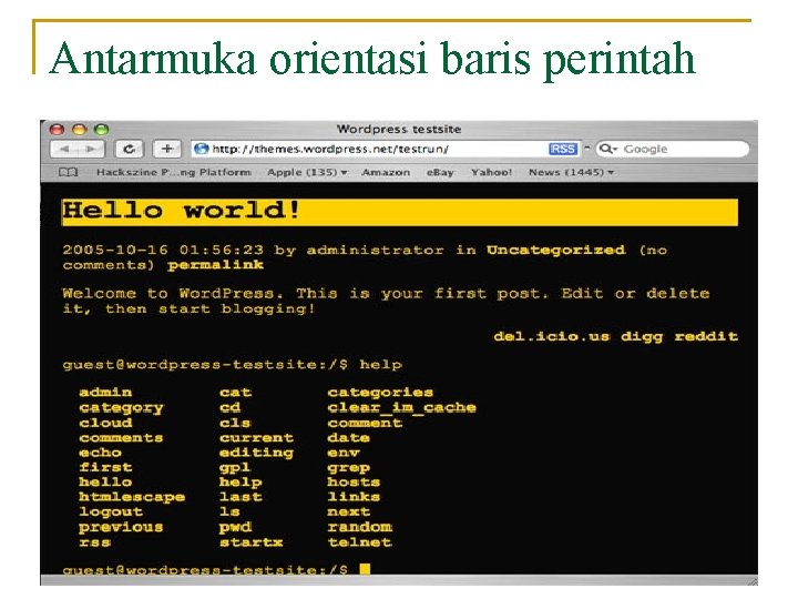 Antarmuka orientasi baris perintah 