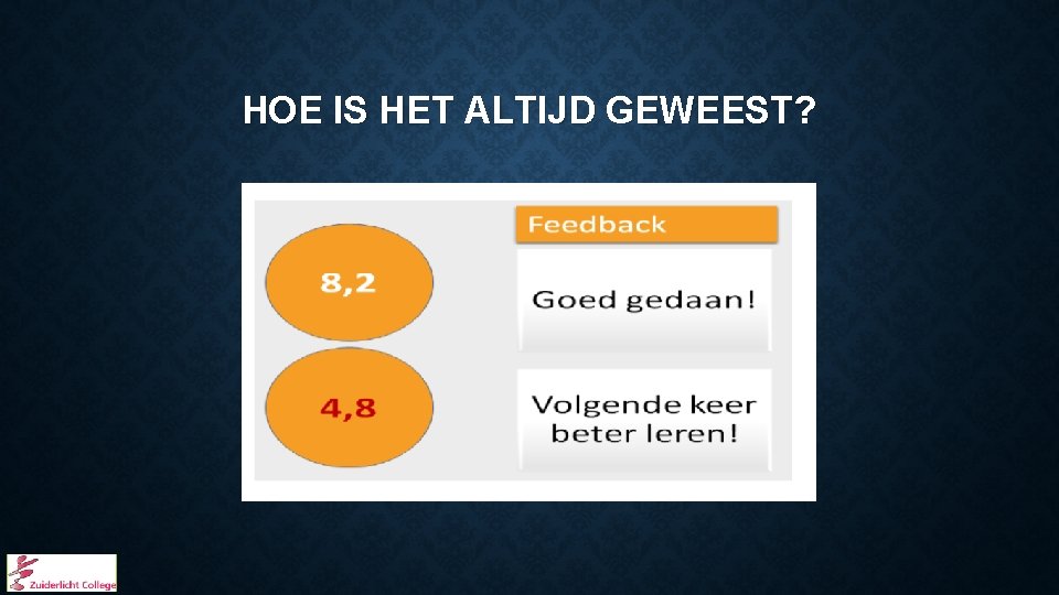 HOE IS HET ALTIJD GEWEEST? 