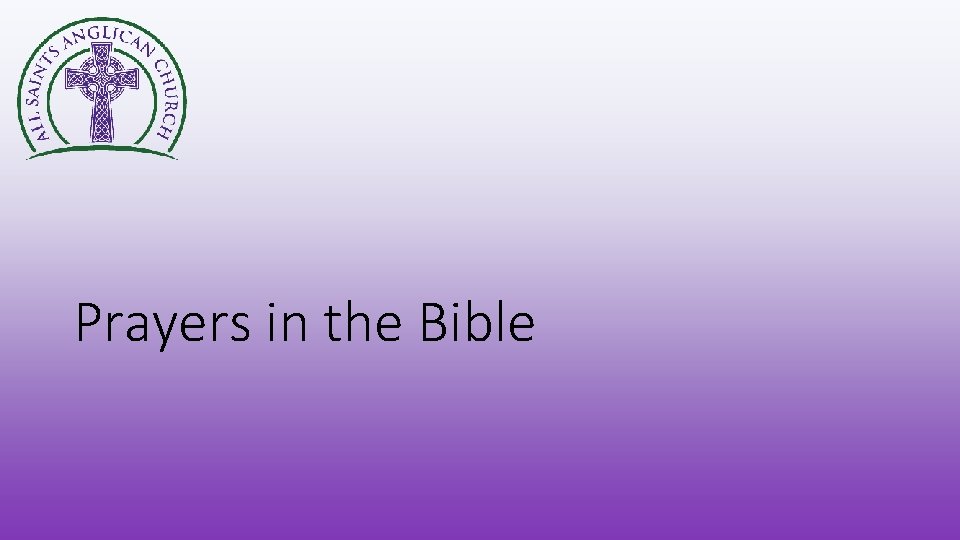 Prayers in the Bible 