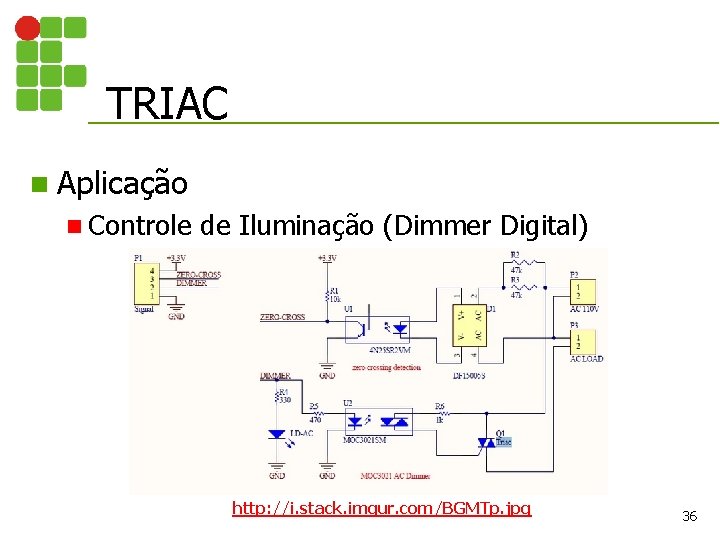 TRIAC n Aplicação n Controle de Iluminação (Dimmer Digital) http: //i. stack. imgur. com/BGMTp.