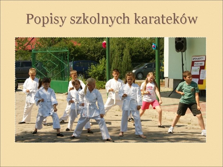 Popisy szkolnych karateków 