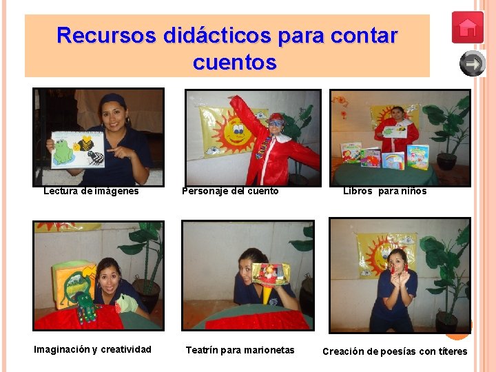 Recursos didácticos para contar cuentos Lectura de imágenes Imaginación y creatividad Personaje del cuento