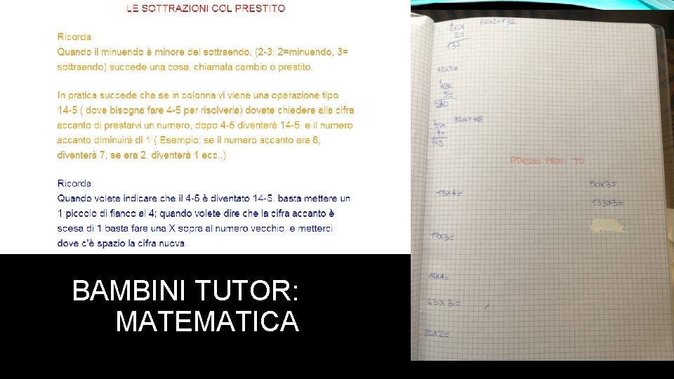 BAMBINI TUTOR: MATEMATICA 