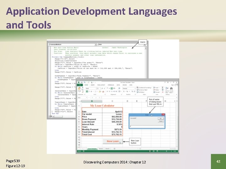 Application Development Languages and Tools Page 539 Figure 12 -19 Discovering Computers 2014: Chapter