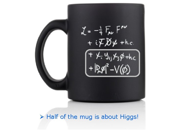 Ø Half of the mug is about Higgs! 