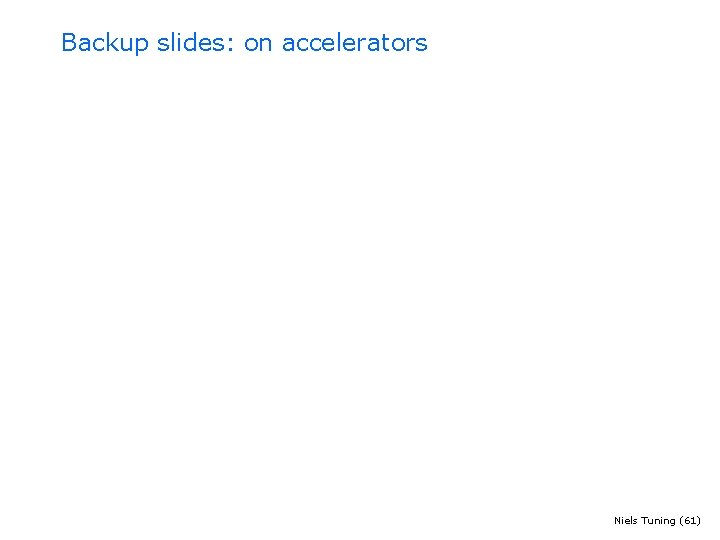 Backup slides: on accelerators Niels Tuning (61) 