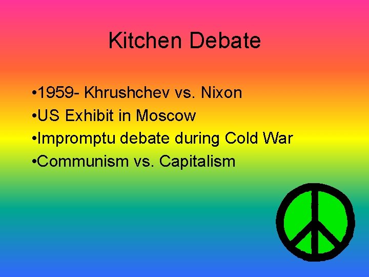 Kitchen Debate • 1959 - Khrushchev vs. Nixon • US Exhibit in Moscow • Kitchen Debate • 1959 - Khrushchev vs. Nixon • US Exhibit in Moscow •