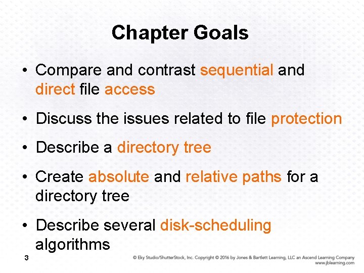 Chapter Goals • Compare and contrast sequential and direct file access • Discuss the