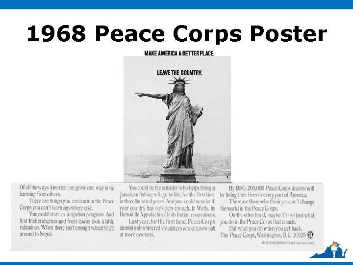 1968 Peace Corps Poster 