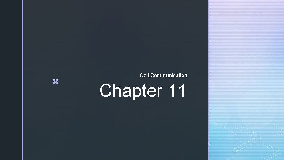 z Cell Communication Chapter 11 