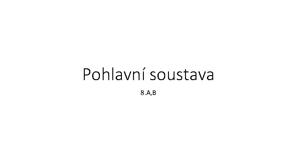 Pohlavní soustava 8. A, B 