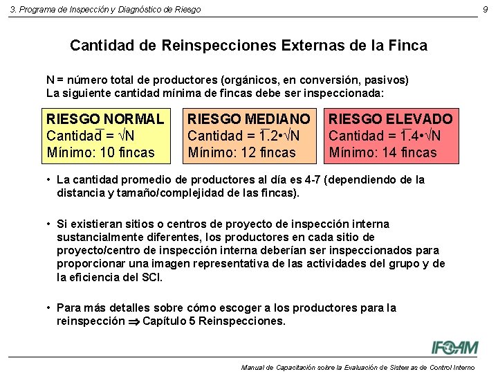 3. Programa de Inspección y Diagnóstico de Riesgo 9 Cantidad de Reinspecciones Externas de 3. Programa de Inspección y Diagnóstico de Riesgo 9 Cantidad de Reinspecciones Externas de