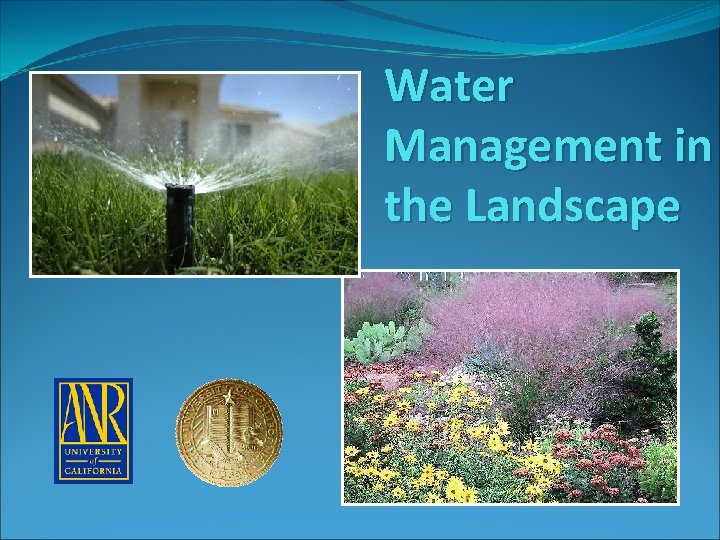 Water Management in the Landscape 